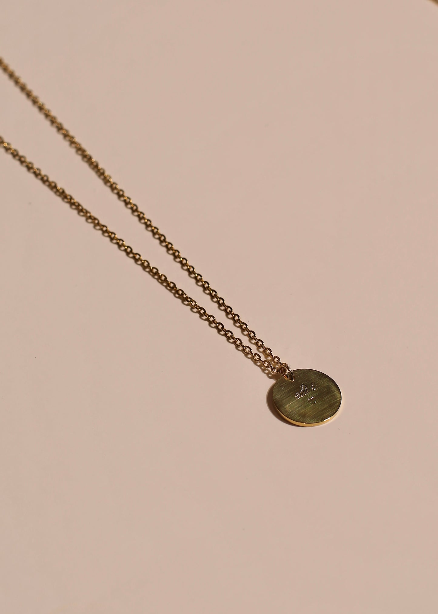 ROUND Engravable Pendant Necklace