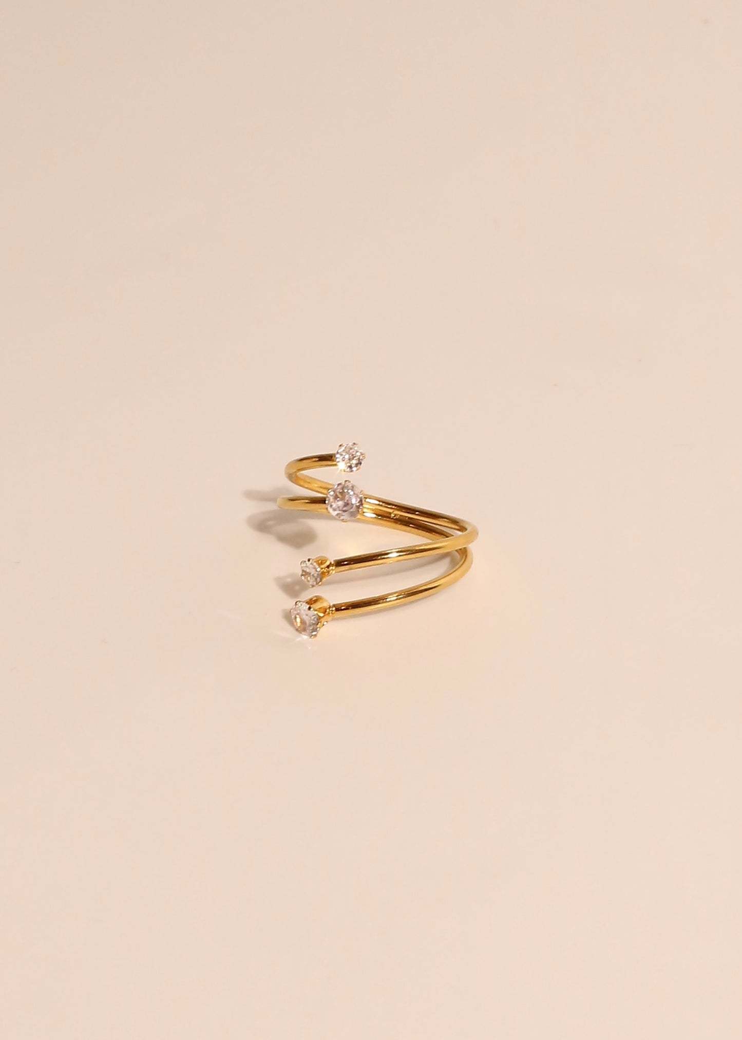 ROUNDCRYSTAL SPIRAL ring