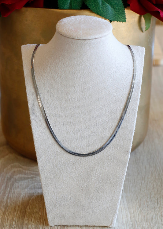 FLATCHAIN 3mm  stainless steel necklace