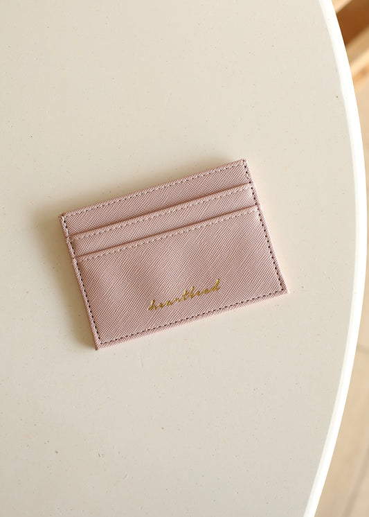 HEARTBEAD cardholder (blush pink)