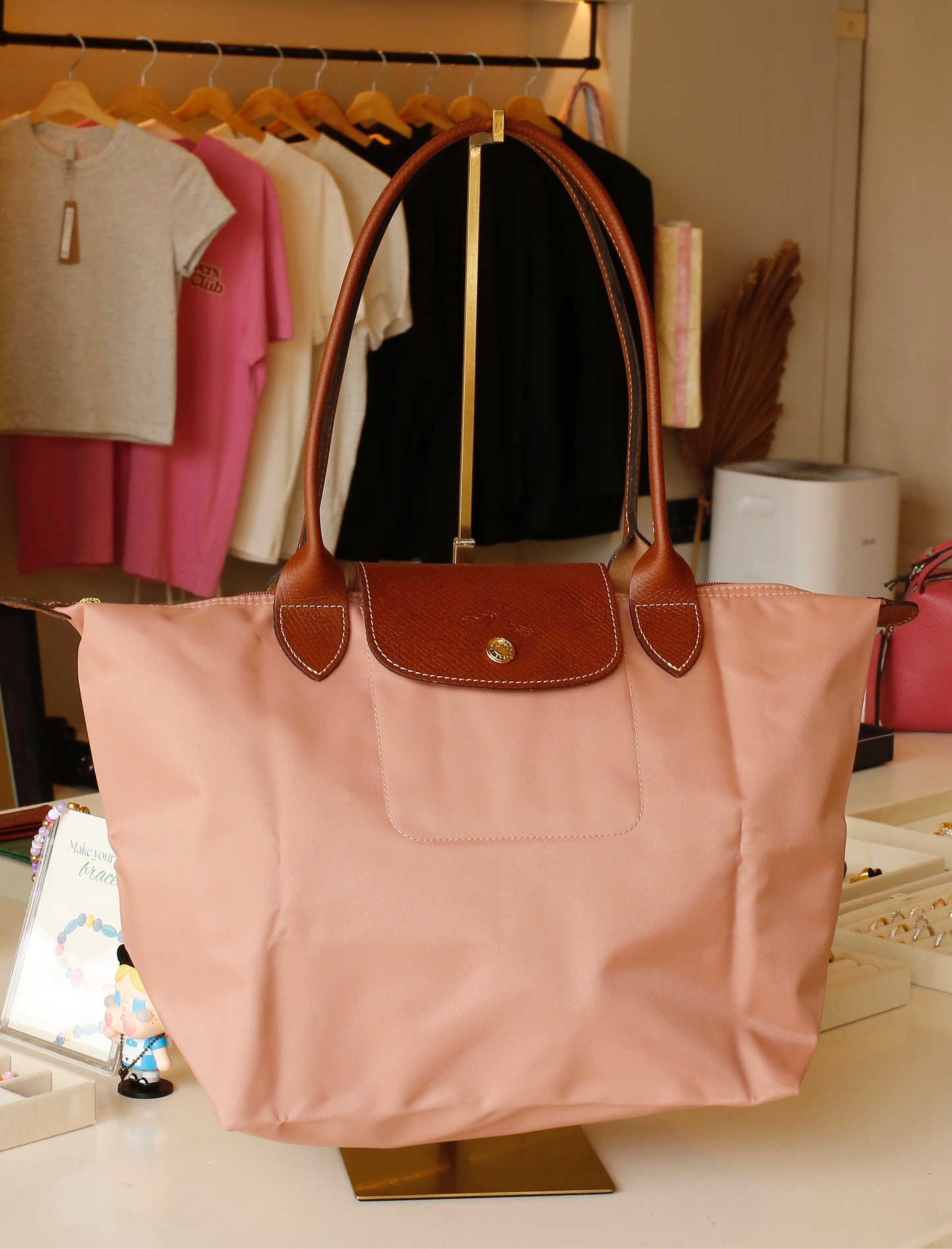 LONGCHAMP Le Pliage Medium (Light Pink)