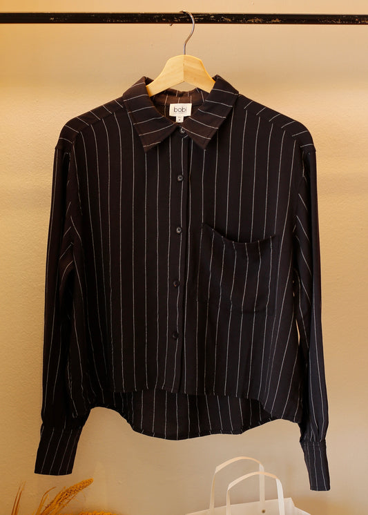 BOBI BOXY button front shirt