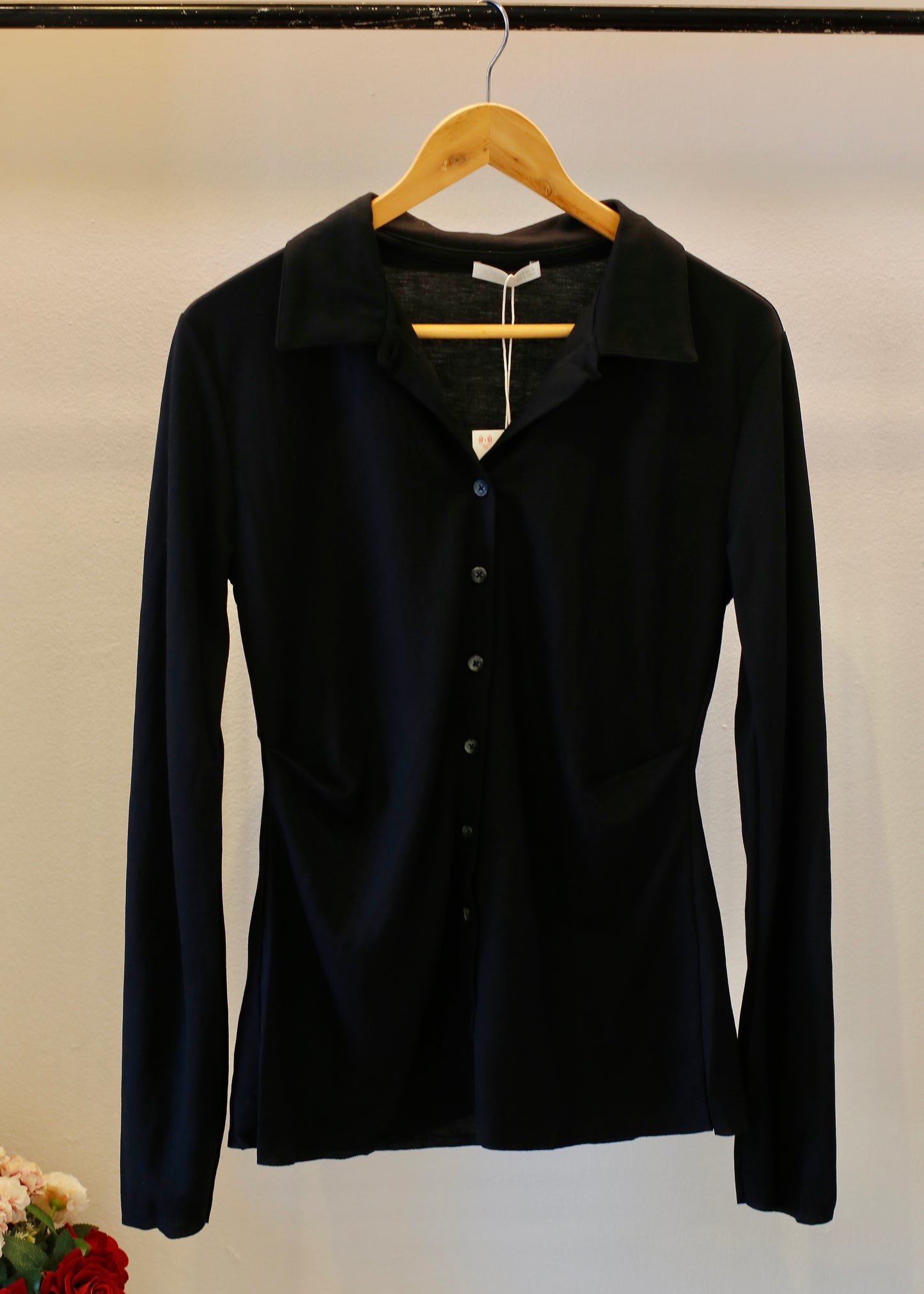 ZARA pleated button shirt