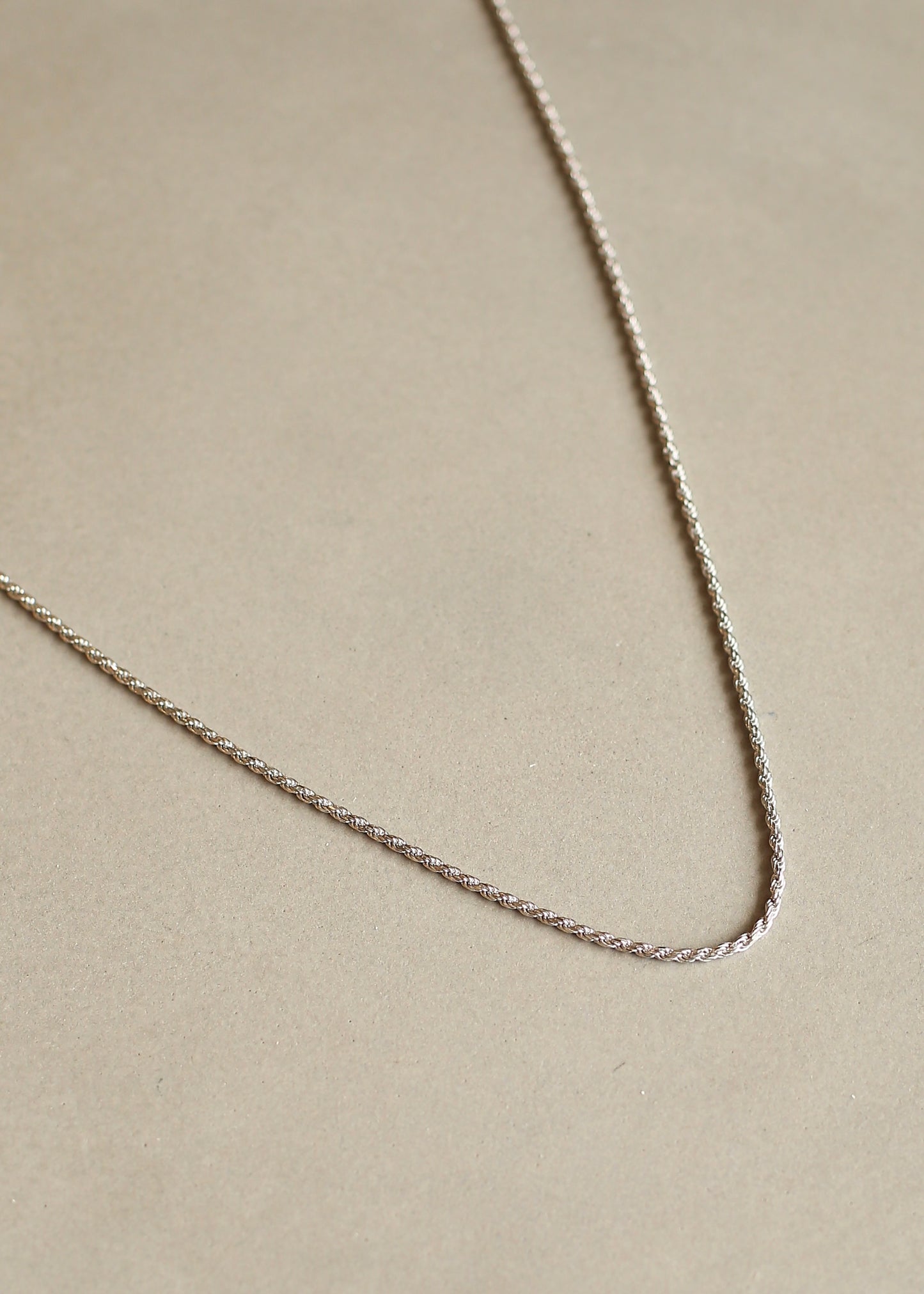 UNISEX sterling silver rope chain necklace