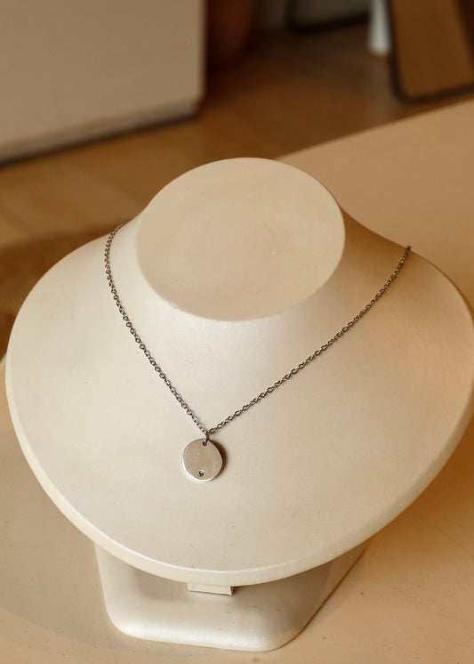 CRYSTALONE Round Engravable Necklace