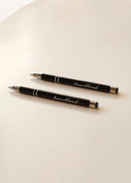 HEARTBEAD ballpoint blue pen