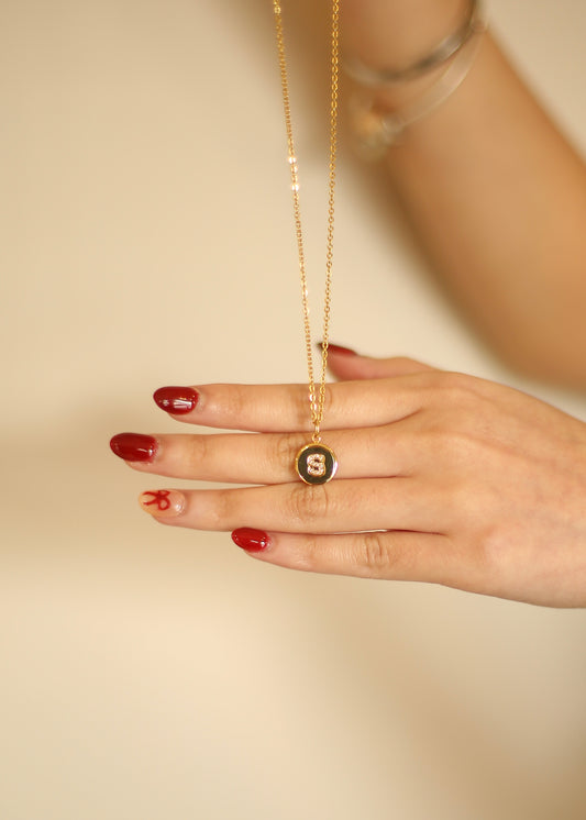 CRYSTAL letter necklace