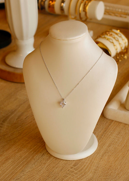 ROMANTICCUT HEART sterling silver necklace