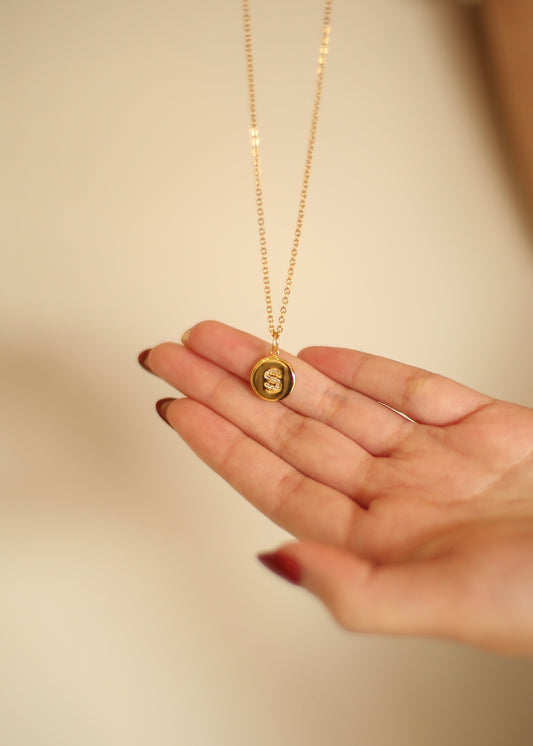 CRYSTAL letter necklace