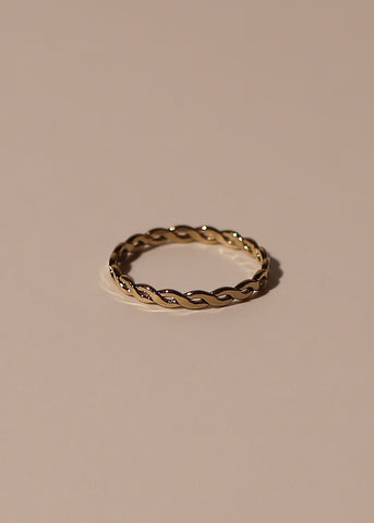 PLAID gold-filled ring