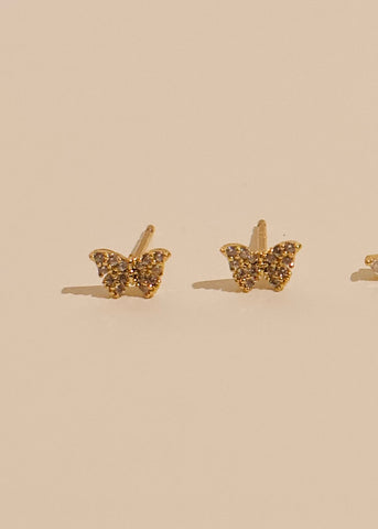 BUTTERFLY crystal studs