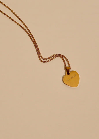 HEARTBEAD TAG stainless steel necklace
